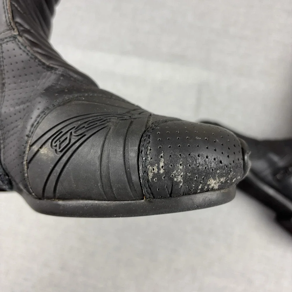 Sidi TCX Boots Mens Size 10 Black Leather Motorcycle Sport Touring Riding Gear